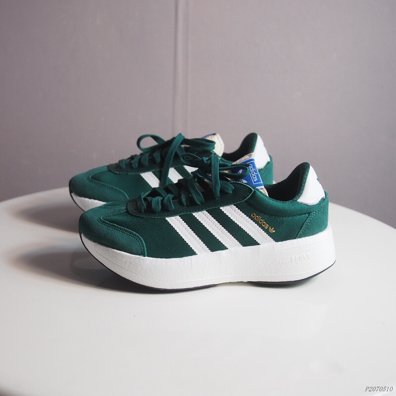 Adidas Trefoil Cityrnr Men's and Women's Low-Top Suede Thick-Soled Boost Shock-Absorbing Casual Shoes Jh9647