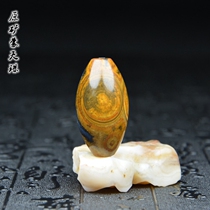 Natural genuine Tianyan Tianyan Tianzhu Tibetan Lizi Tantric Necklace Buddhism Nine-eyed Stone Shale