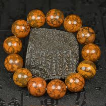 Natural raw ore fish seeds old nine-eye shale Sky Eye Sky beads tantric dragon pattern agate Buddha beads bracelet