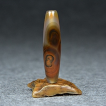 Tibet Sky Pearl Old Lezi Nine Eyes Shale Tangles Manau Weathered Sky Eyed Jade Medullary Pearl Pendant