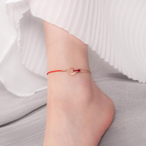 This years anklet female bull red rope anklet fashion womens simple personality Net red Korean version of evil red foot rope