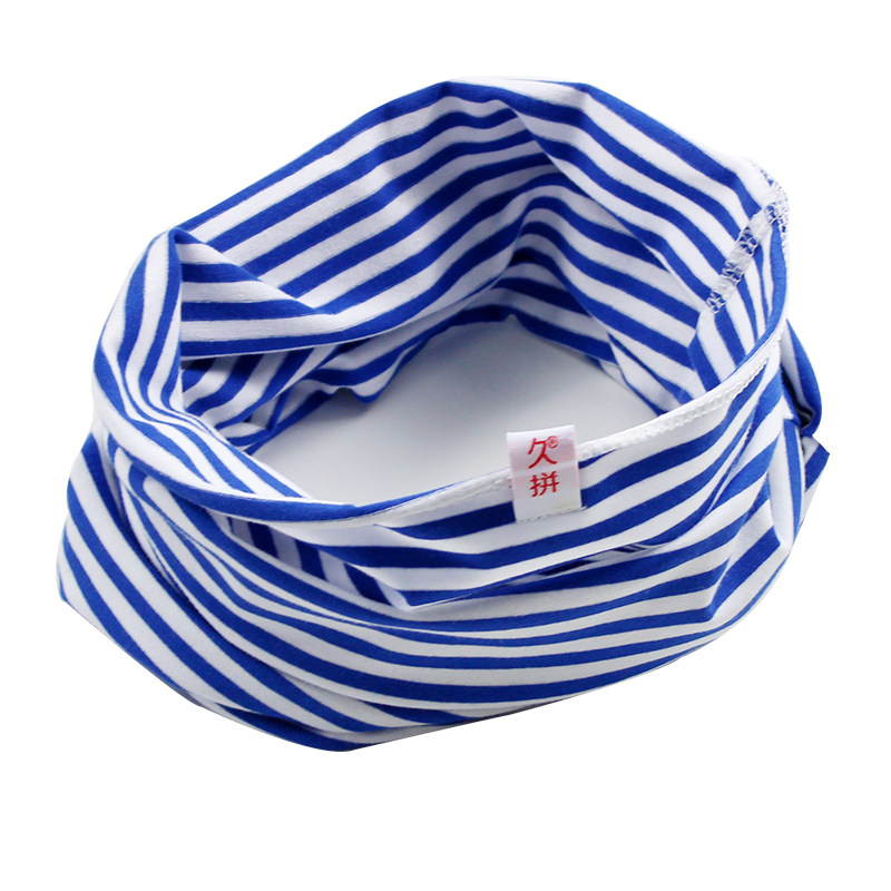 Long spell cotton sports riding outdoor headscarf mask surrounding neck magic headscarf striped blue custom LOGO suction sweat summer