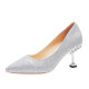 2024 New Wedding Shoes Bridal Shoe Owner Wedding Dress High Heels Cat Heels Women Crystal Bridesmaid Shoes Xiuhe Two-Wear