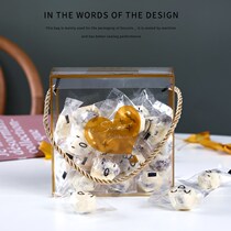  Milk jujube glutinous rice boat packaging box Transparent gift box Baked crisp nougat cookies Cookie bag Snowflake pineapple pastry bag