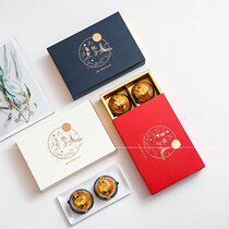 Mooncake packaging box 6 egg yolk crisp gift box Box tote bag Creative crisp cookies Xuemei Niang snowflake European