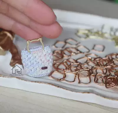 (Xu Xia's shop) alloy mini cat head handle OB11 baby bag accessories micro hook material