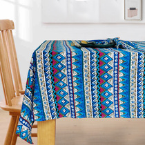 Ethnic style Bohemian tablecloth printed cotton and linen bar dining table fabric retro style tea table cloth rectangular tablecloth