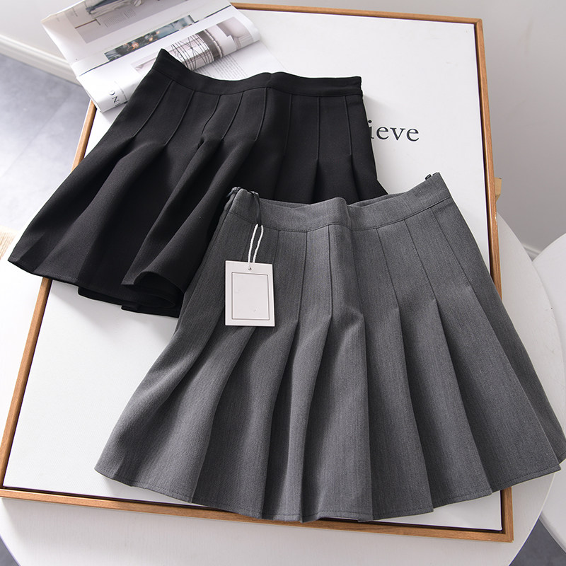 It's the heart move, 2020 autumn new Korean version college wind down the age 100 lap high waist display slim anti-walking light 100 plexor half body dress