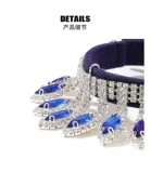 Ошейник для собаки с павлиньим хвостом, Тедди Бишон, Померанский шпиц, маленькая собака и кошка, роскошное бриллиантовое ожерелье, воротник, цветок, воротник для домашнего животного, ювелирные изделия