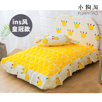 ins net celebrity kennel Four seasons detachable and washable teddy bear French bucket Small and medium-sized dog bed sofa cushion Pet supplies