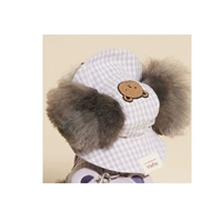 Сиреневая цветная шапка, с медвежатами