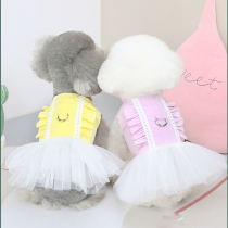 Vest Type Chest Strap Pet Small Dog Teddy Bib Bear Beaume Out Walking Dog Dress Skirt Can Hang Traction Rope Dresses