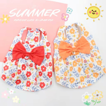 Pet Dog Chest Harness Small Dog Teddy Bib Bear Beaume Spring Summer Vest Princess Even Dress Cat Dog Thin clothes