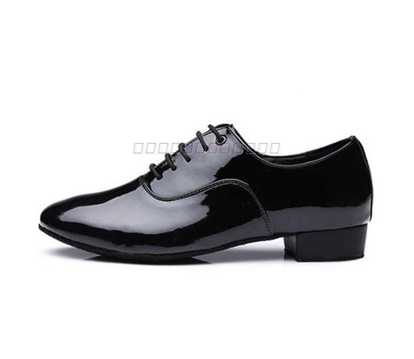 Sansha brand men's modern dance shoes national standard bright leather patent leather dance shoes men's matte ballroom dance shoes waltz - Taobao