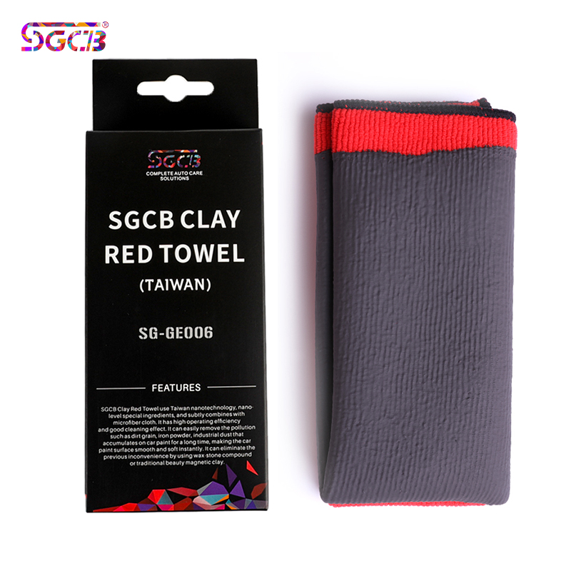 SGCB New Grid Car Wash Mud Cloth Gloves Beauty Clay Disc Powerful Decontamination Wipe Off Fly Paint Iron Powder Volcanic Mud Cloth