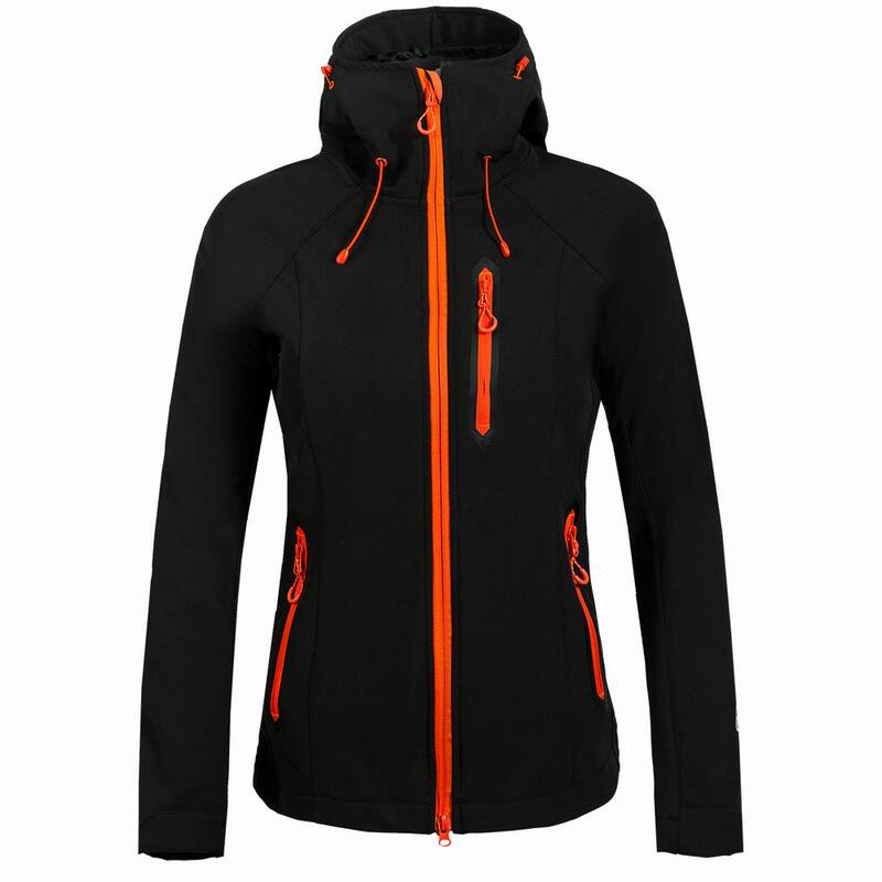 Women's Velvet Soft Shell Jacket Spring & Fall Windproof and Waterproof Slim Warm Fleece Jacket Outdoor Cold-Proof Casual Jacket