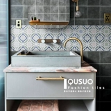 趣所 Нордическая ретро ванная комната для ванной комнаты туалет макарон плитка сеть красная кухонная балконная плитка на стенах