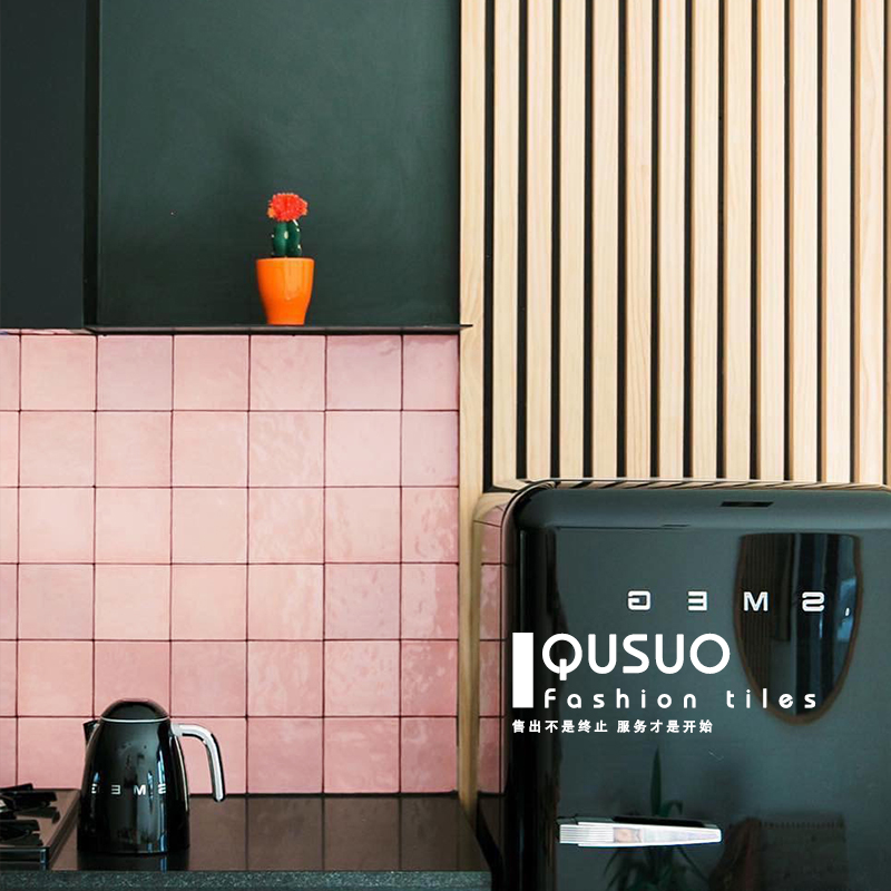 Anecdodo Nordic ins nets Red dining room Kitchen Wall Brick Morocco Small White Brick Makeup Room Bathroom toilet tiles