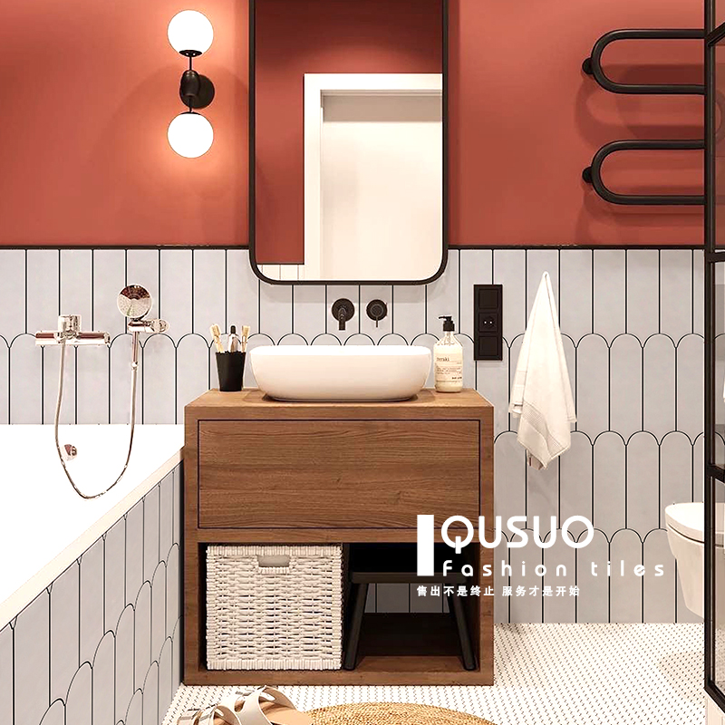 Fun Houses Nordic Kitchen Handmade Brick Makeup Room Tile Background Wall Mesh Red Dining Hall Bar wall Feather Wall Brick