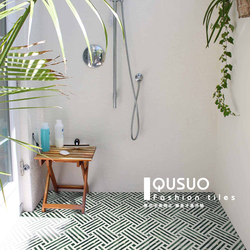 Fun Morocco retro hostel small tiles Balcony wall tiles Nordic kitchen Powder room Bathroom flower pieces