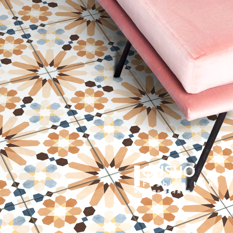 Anecdote Nordic Retro Small Flower Brick Destitute Wind Kitchen Make-up Room Wall Tile Moroccan Balcony Parquet Pieces