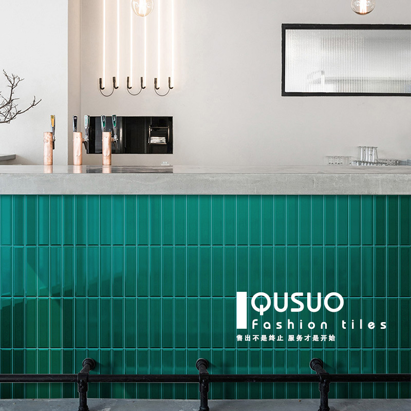 Fun place long beveled glazed tile net red dining room bar tile kitchen powder room toilet toilet wall tile