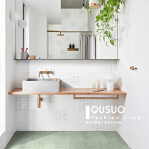 Fun Nordic ins toilet bathroom tile kitchen balcony green floor small tile 200X200