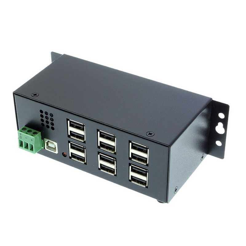 Coolgear USBG-12U2ML 12 mouth USB2 0 Industrial Level Hub Metal Packaging with power supply