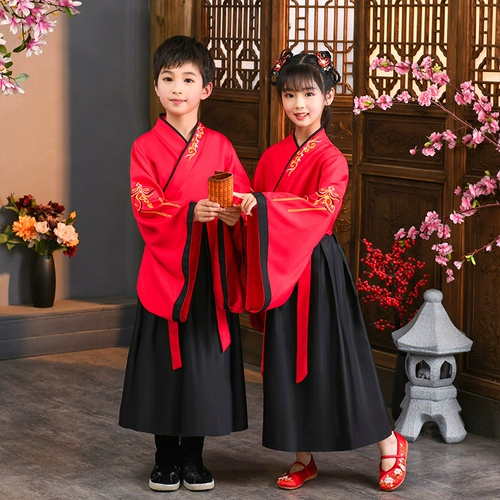 Ханфу сценическая установка китайского школьного костюма Три персонажа, ученики, блестящие мужчины и женские книги книги детская новогодняя одежда