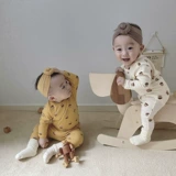 Детское нижнее белье, хлопковый комплект для младенца, осенняя пижама, зимний комбинезон для новорожденных