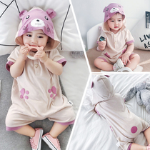 Net Red Baby Clothes Summer Thin cute Harvest climbing clothes First birth baby pure cotton out to serve newborn boomer