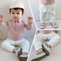 Baby jeans infant beating bottom pants boy to fix small leggings baby pants newborn long pants casual pants for spring and autumn