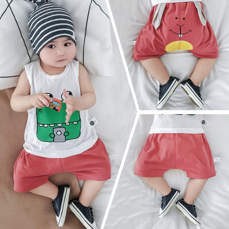 Baby Clothes Summer Thin Mout Cartoon Shorts Newborn Tide Clothes Age Baby Pack Big PP Pants