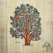 Egypt imported natural papyrus pure hand-painted living room home decoration painting plant flower tree of life