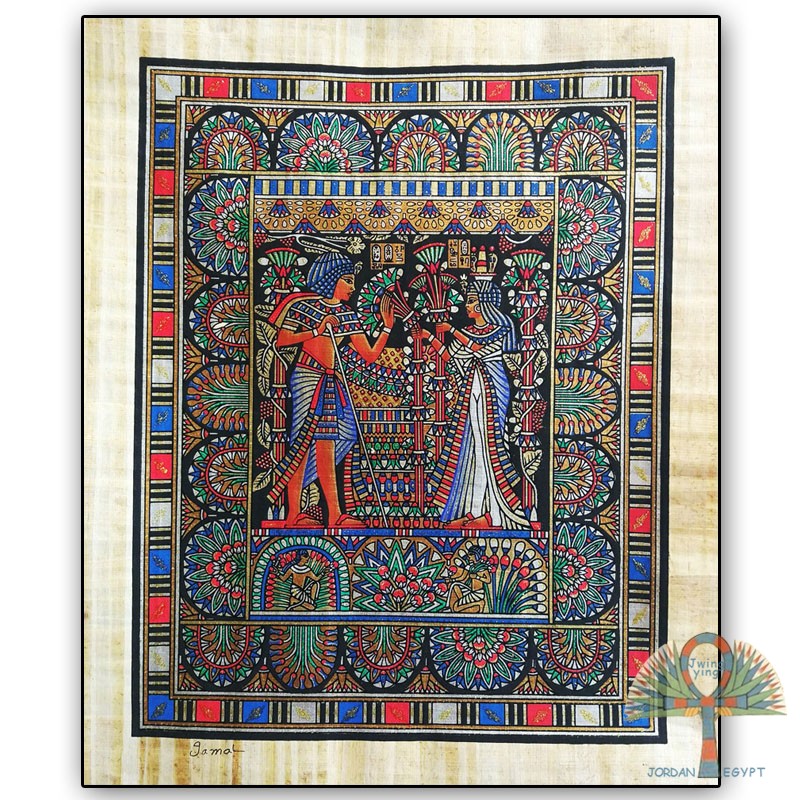 Egyptian living room decorated sofa background wall painted bedroom bedhead sha painting figure pattern painted honeymoon