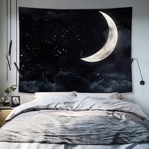 Moon moon starry sky Nordic ins bedside dormitory occlusion wall background cloth Net red hanging cloth wall blanket live broadcast