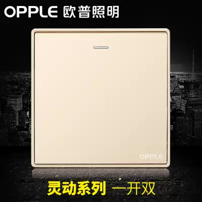 OPU switch Single open double cut switch 1 open one open double cut switch One position one union double cut panel K05 gold G