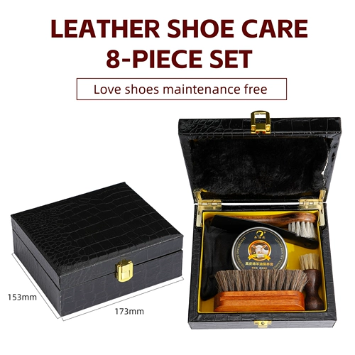 Черная щетка, крем для обуви для кожаной обуви, гигиенические туфли, ткань для полировки, набор инструментов