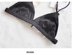 Châu Âu và Mỹ bralette không vòng thép không bọt biển siêu mỏng bra satin satin bikini đồ lót gợi cảm dây đeo vai mỏng quần lót nữ de thương Bikini
