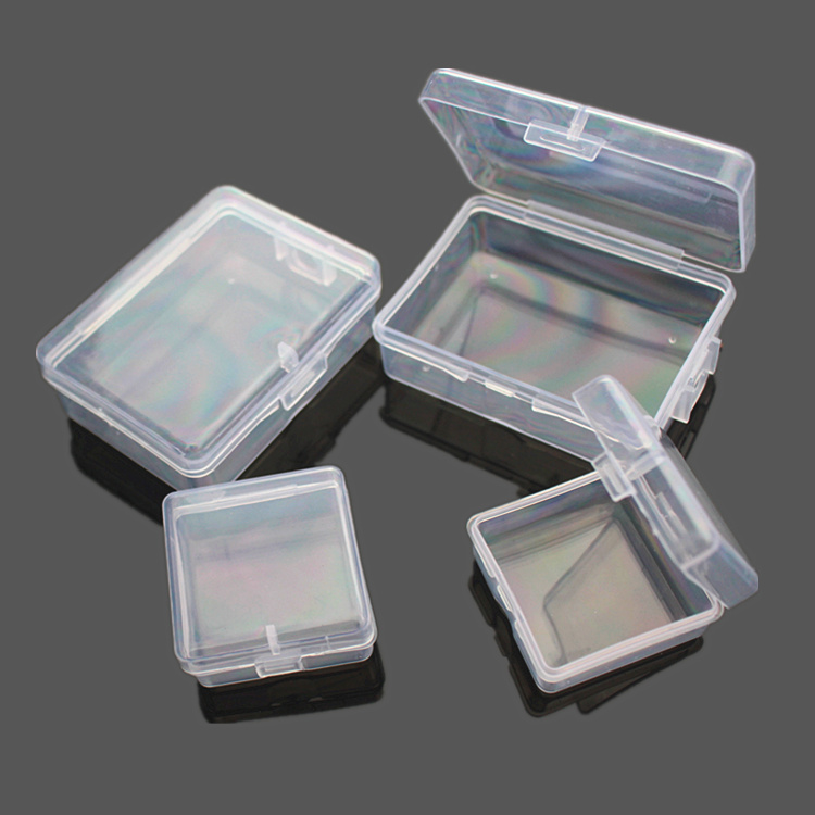 Plastic box small box transparent plastic box sewing button storage box tool box component box with cover square