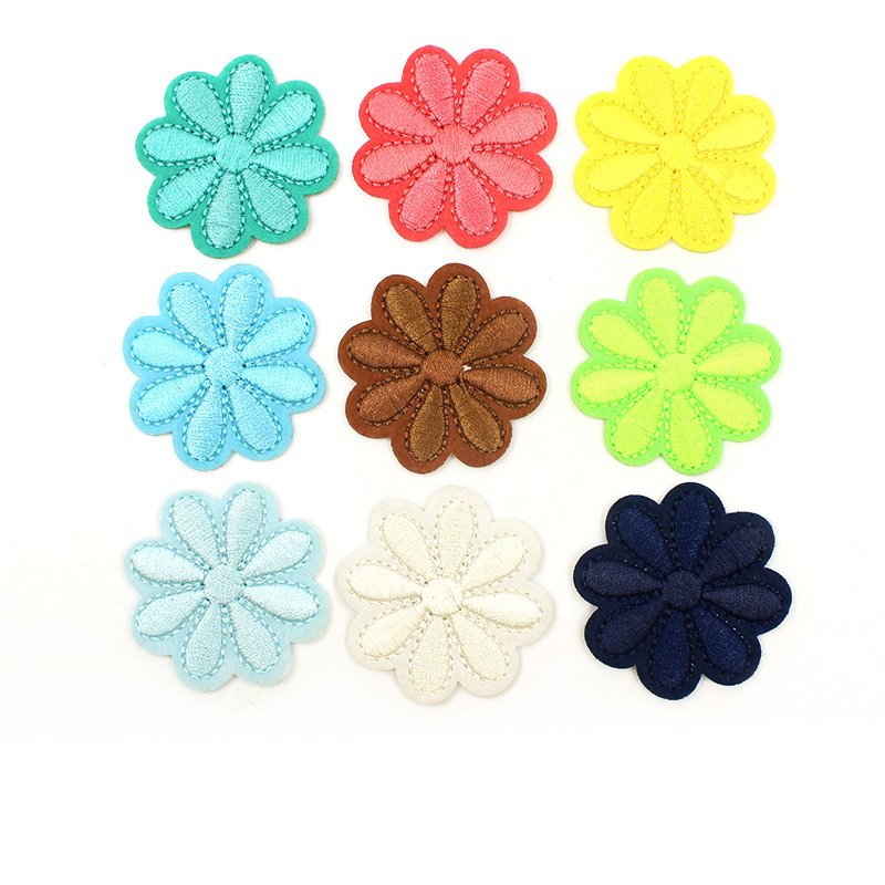 Cartoon Subsidy 100 Hitch Hole Repair Patch Colorful Embroidered Patches Embroidered Fashion Children Flowers Bouquet