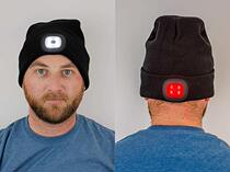 SE FL212LB-BK front and rear lighting beanie cap