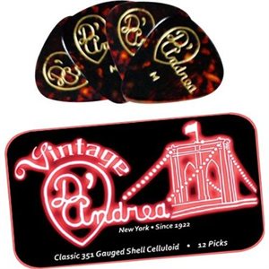 American-made DAndrea boxed classic guitar picks spot