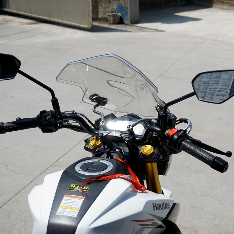 Suitable for DR160 HJ150-10D locomotive front wind windshield plus high PC glass wind shield armguard hood