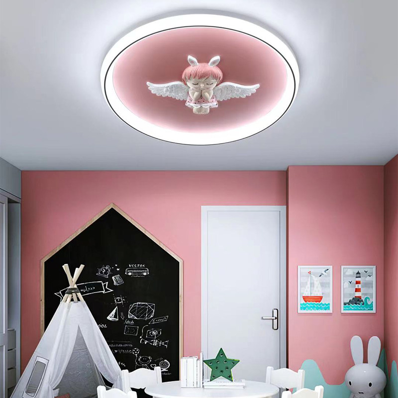 Children's room suck top light cartoon cute girl room light princess room light Angel Spiderman Children's bedroom lamps