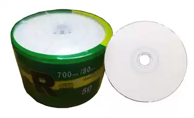 Free Shipping~cd-r Banana printable CD disc 52X CDR blank burning disc CD-R white banana printable