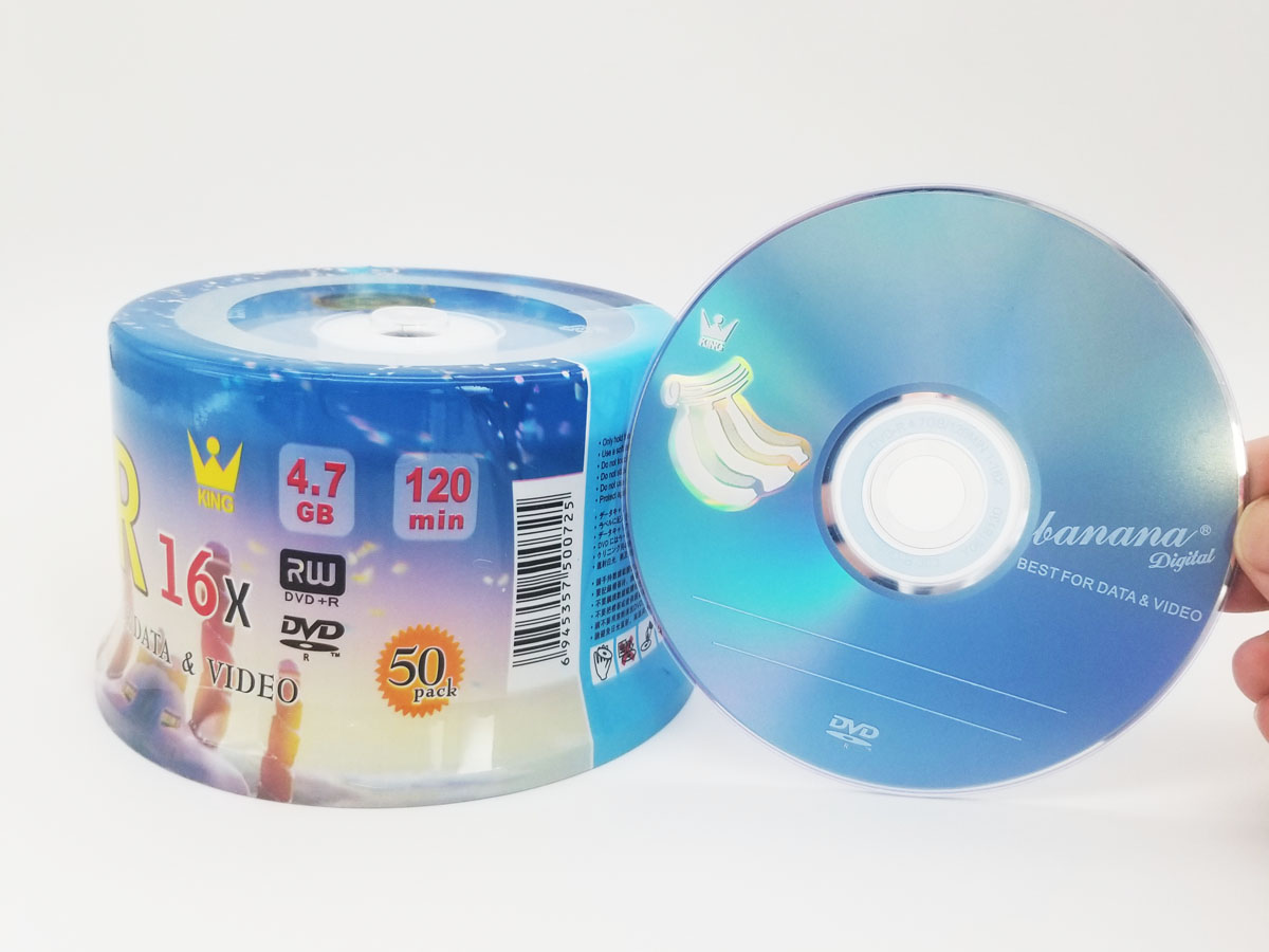 CD Banana dvd Burner DVD-R 4 7G 16X 50 pieces dvd CD Blank empty empty CD DVD