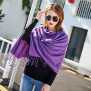 Khăn quàng cổ nữ mùa thu và mùa đông Hàn Quốc màu rắn giả cashmere văn học hoang dã dài mùa xuân và mùa thu phòng máy lạnh ấm áp khăn choàng dày