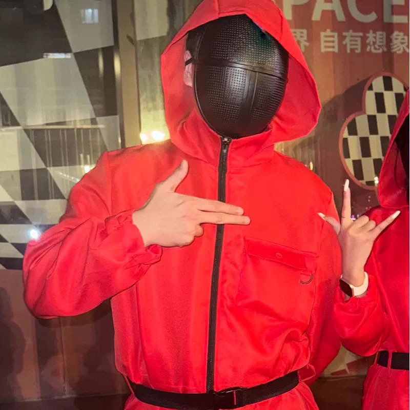 Easter Red Suit Performance Costume Jumpsuit Cosplay Costume Character Company Performance Costume Stage Performance Costume