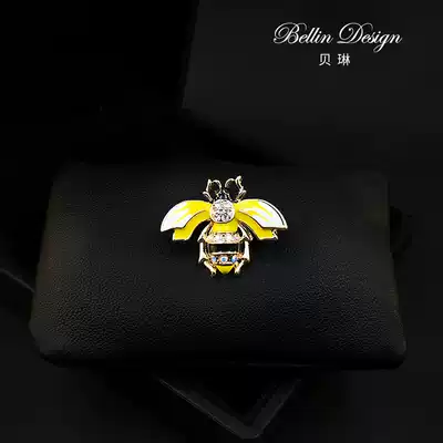 Cute cartoon yellow bee brooch suit jacket clothes decoration corsage wild pin temperament accessories 3186